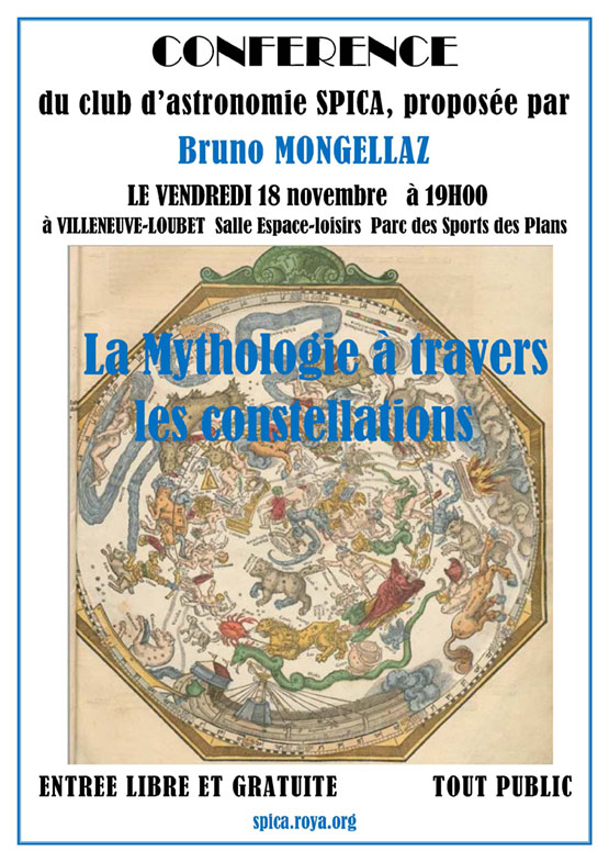 conférence Spica la mythologie à travers les constellations
