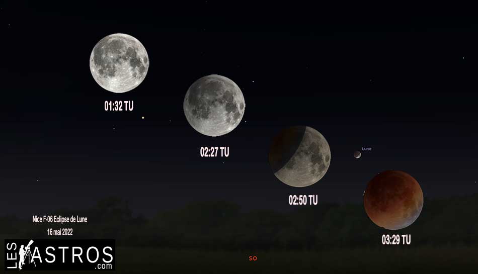 Eclipse de Lune à Nice Côte d'Azur