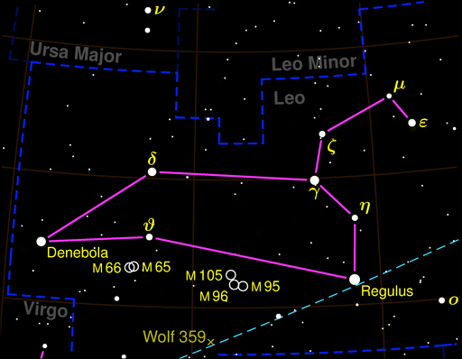 Leo constellation map