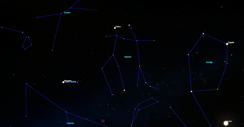 comment repérer la constellation des Gémeaux