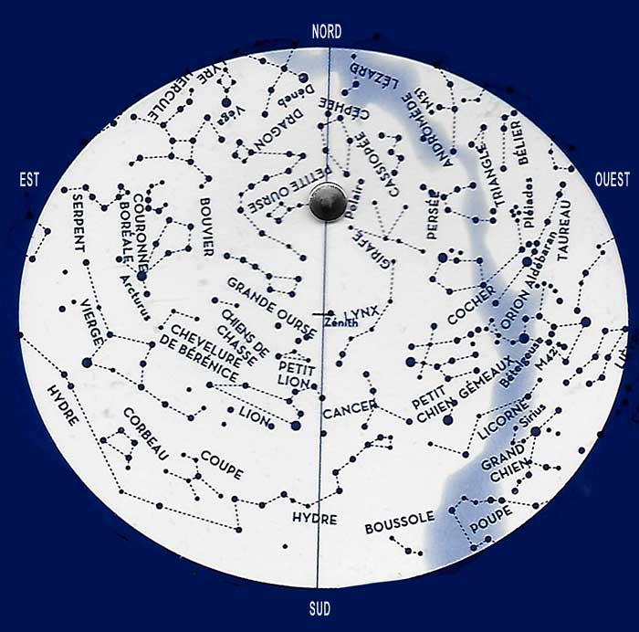 carte du ciel de mars
