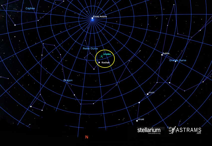 Astronomie observez les pluies étoiles filantes 2022 Ursides