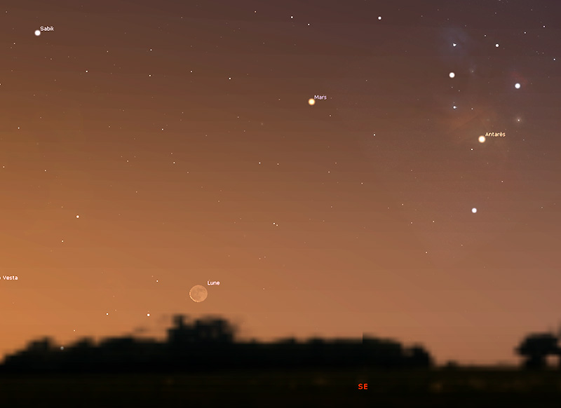 conjonction lune mars 1er janvier 2022