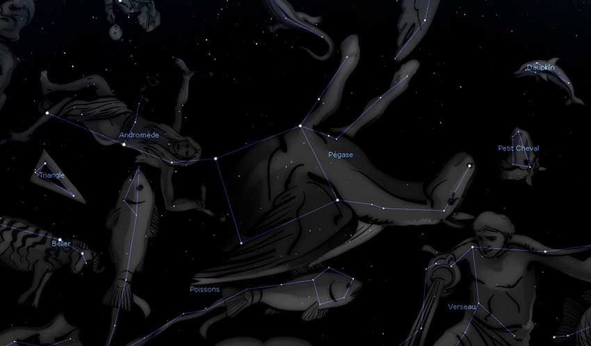 comment repérer la constellation de Pégase