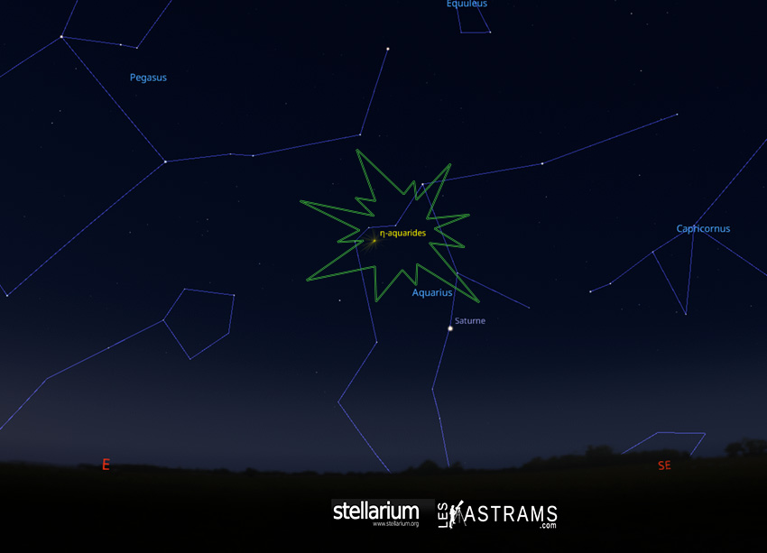 Astronomie observez les pluies étoiles filantes Eta aquarides
